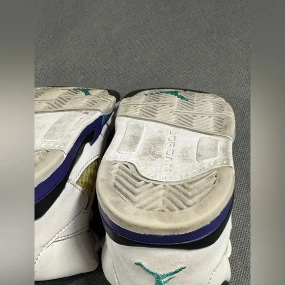 Nike Air Jordan 5 Retro TD Grape White Purple Sneaker - Picture 8 of 9